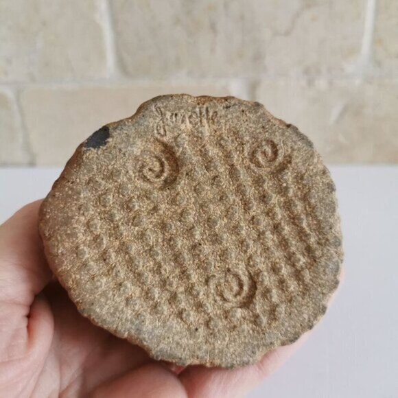 Handmade Pottery Whatsit Vase, Spotted Creative Unusual Decor Signed Brown Ceram - Picture 5 of 8